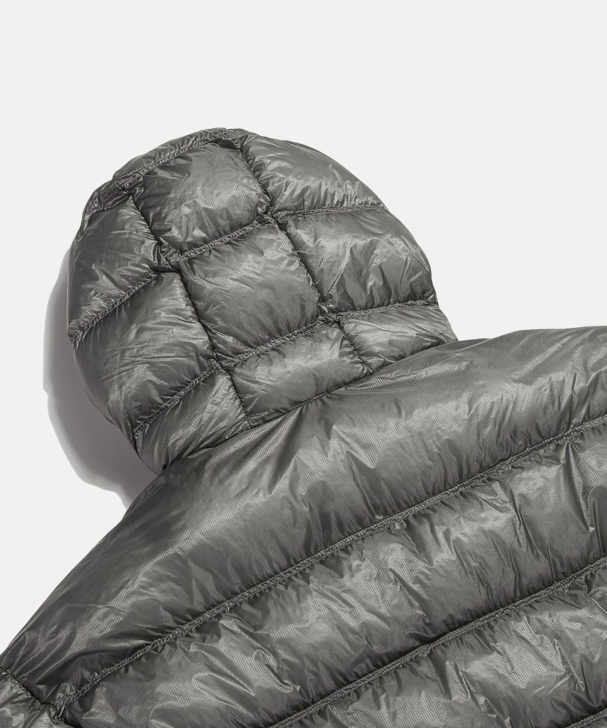 에스피오나지(ESPIONAGE) Sheer Shell Padded Jacket Grey