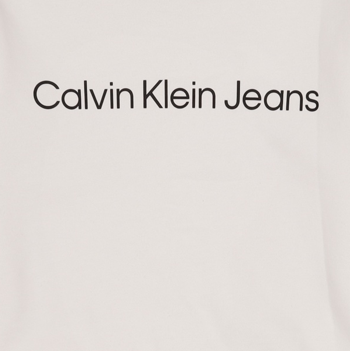 캘빈클라인 진(CALVIN KLEIN JEANS) 남성 레귤러핏 인스티튜셔널 로고 기모 스웻셔츠 화이트 J326967YAF S