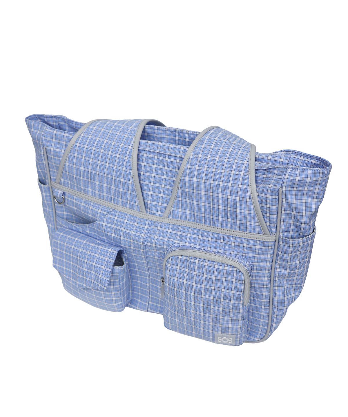 시월107(SIWL107) TIDI Work Bag (Check Blue)
