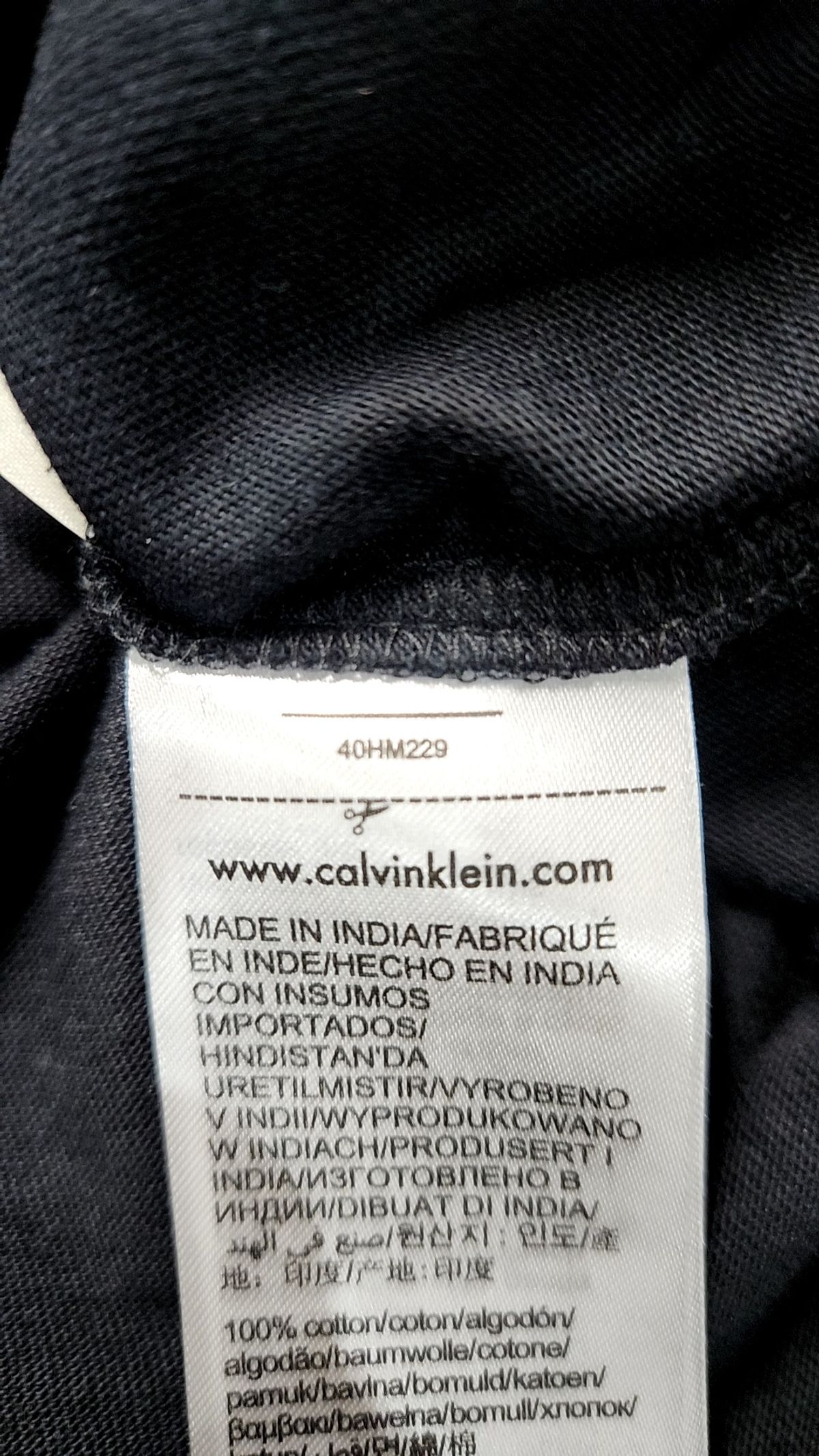 캘빈클라인 진(CALVIN KLEIN JEANS) 남 블랙 릴렉스핏 아카이브 로고 크루넥 반팔 티셔츠 40HM229 BAE L