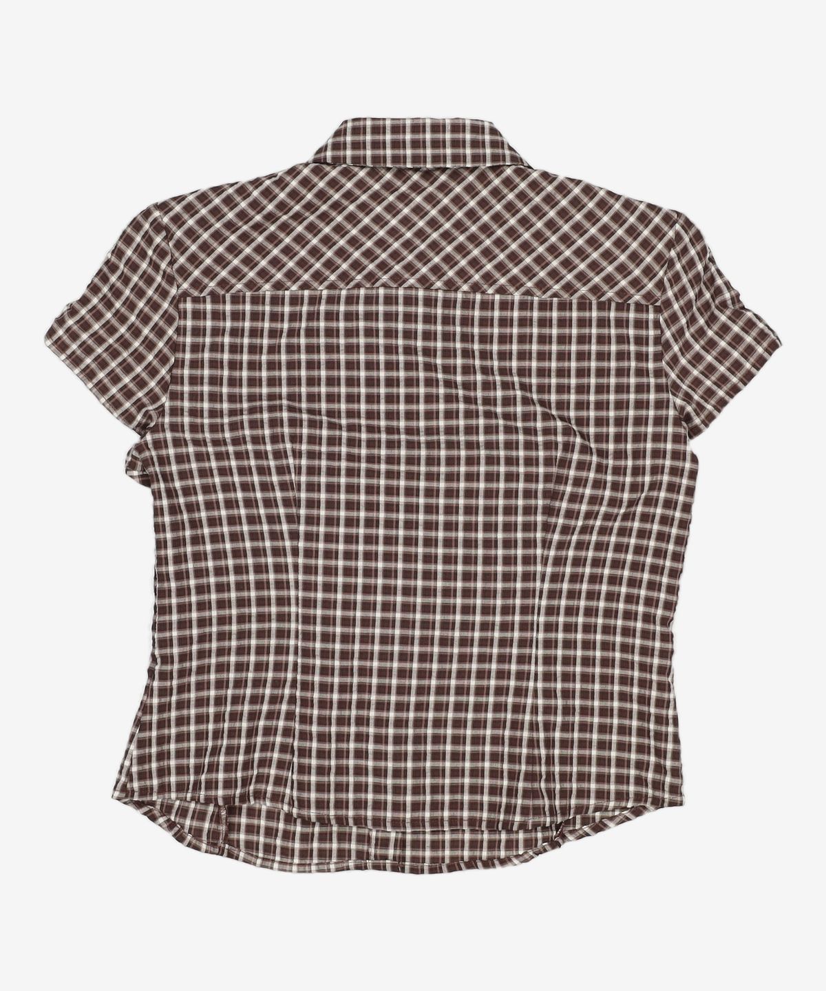미쏘(MIXXO) 롤업 체크 반팔 셔츠 RE YAF55SS_MIWYAF90QS M