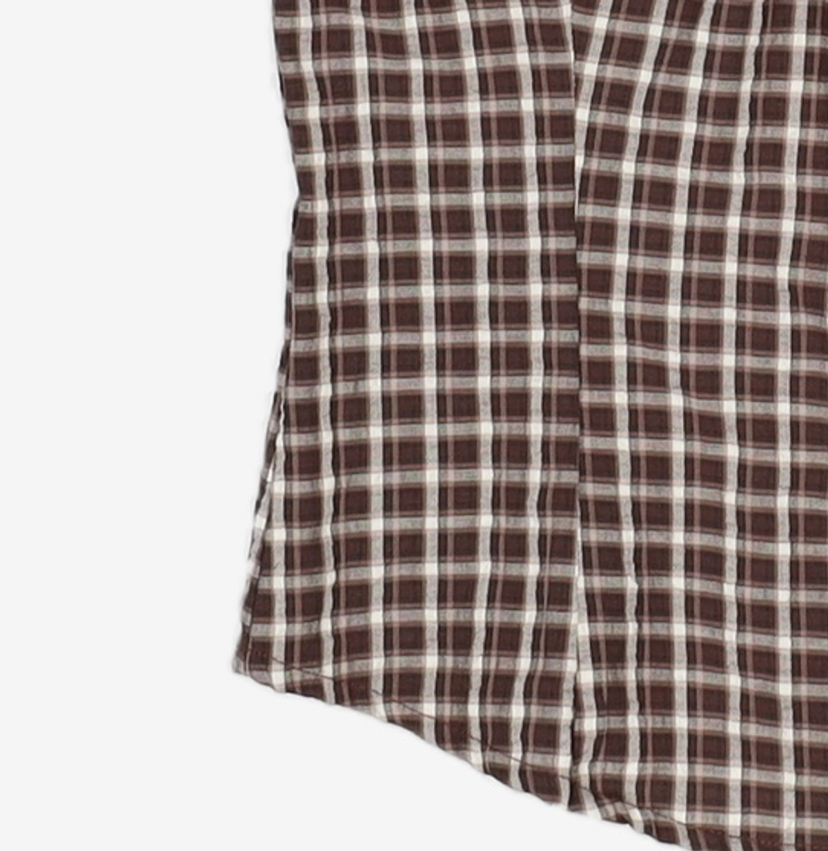 미쏘(MIXXO) 롤업 체크 반팔 셔츠 RE YAF55SS_MIWYAF90QS M