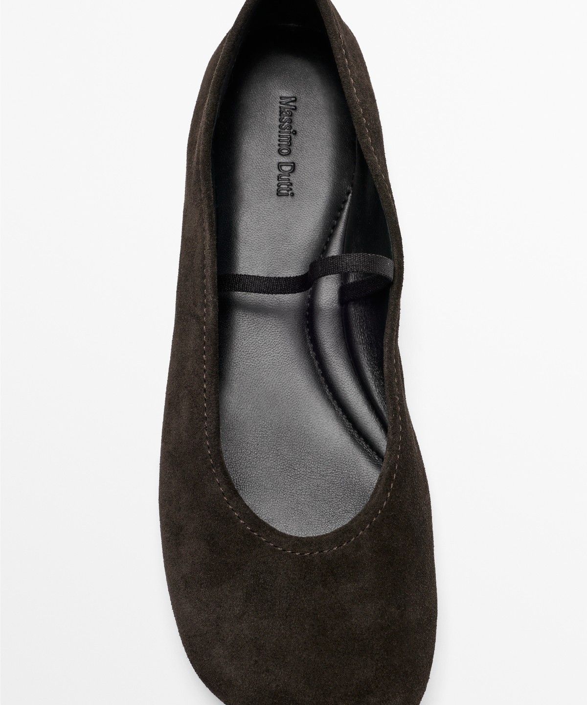 마시모두띠(MASSIMO DUTTI) 스퀘어 토 가죽 플랫 슈즈