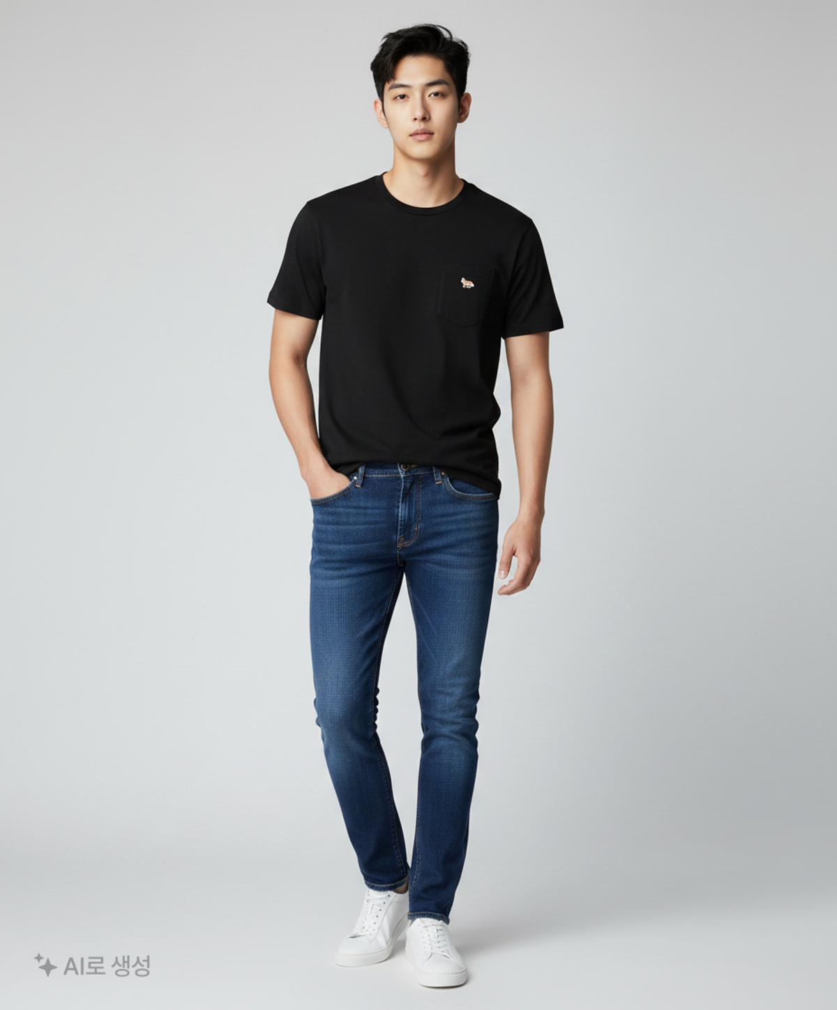 메종 키츠네(MAISON KITSUNE) 프로파일 폭스 반팔 티셔츠 GM00116KJ0008 P199 BLACK L