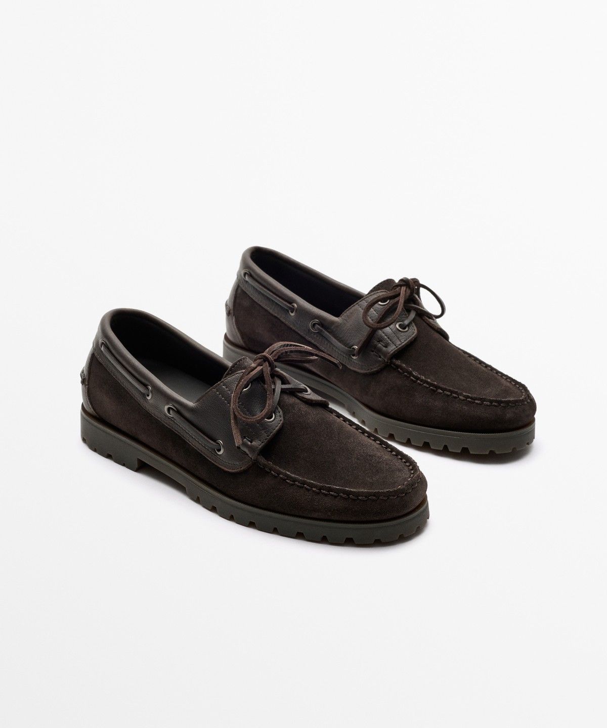 마시모두띠(MASSIMO DUTTI) 나파 가죽 보트 슈즈