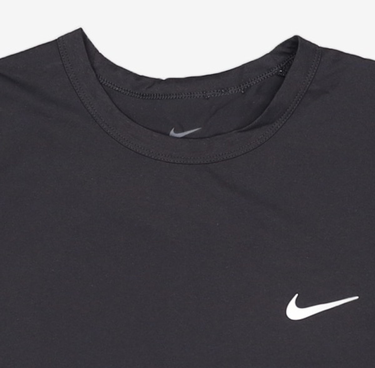 나이키(NIKE) 드라이 핏 UV 하이버스 반소매 피트니스 탑 M - 블랙:화이트 / DV9840-010 L