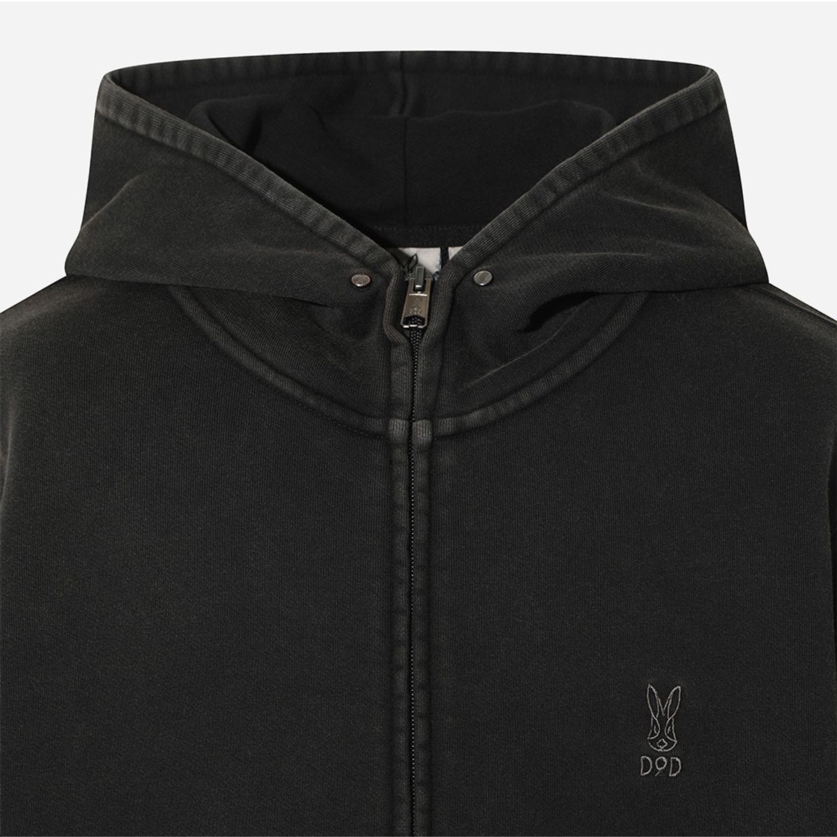 디오디(DOD) 페이드 워싱 후드집업(BLACK)