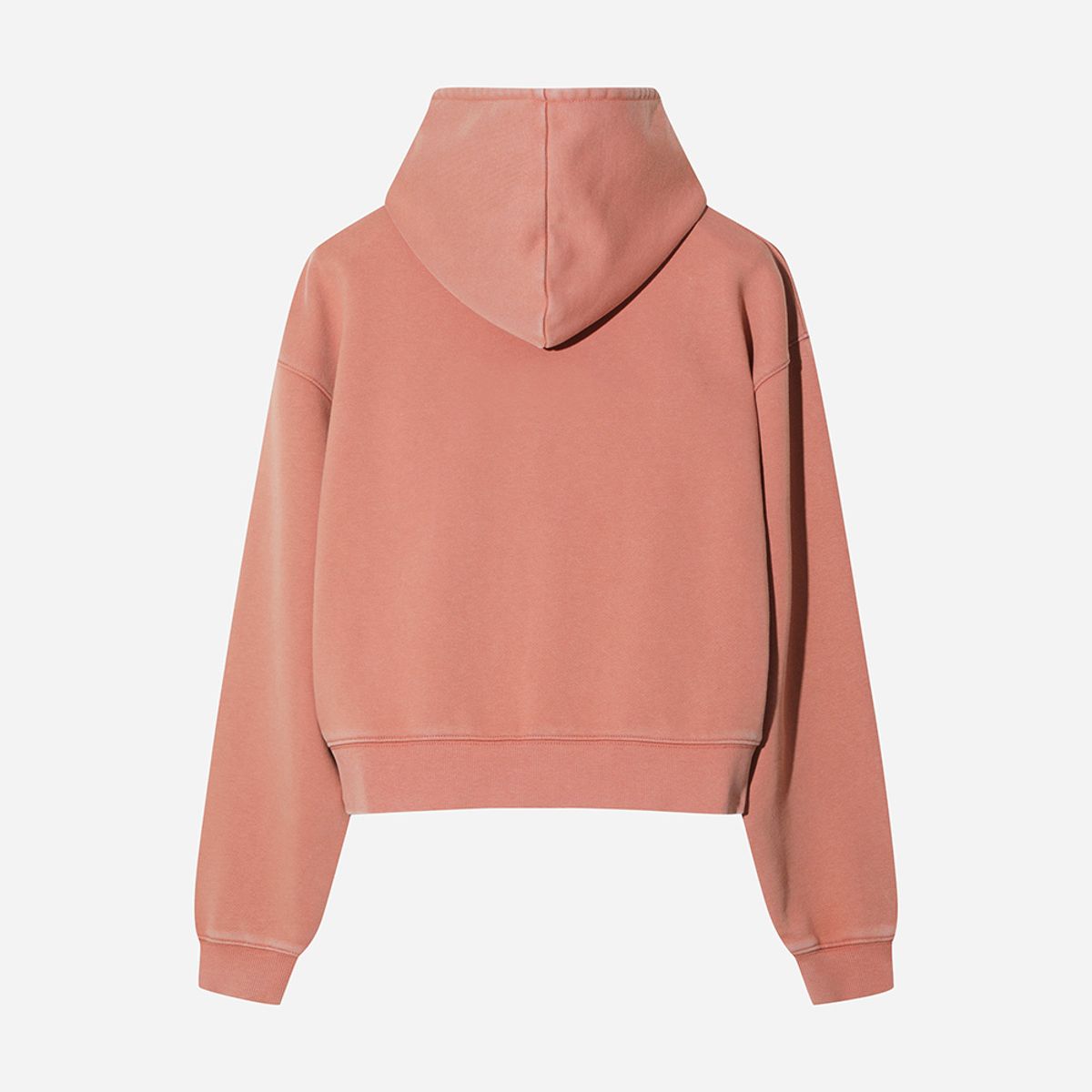 디오디(DOD) 여성) 페이드 워싱 크롭 후드집업(PINK)