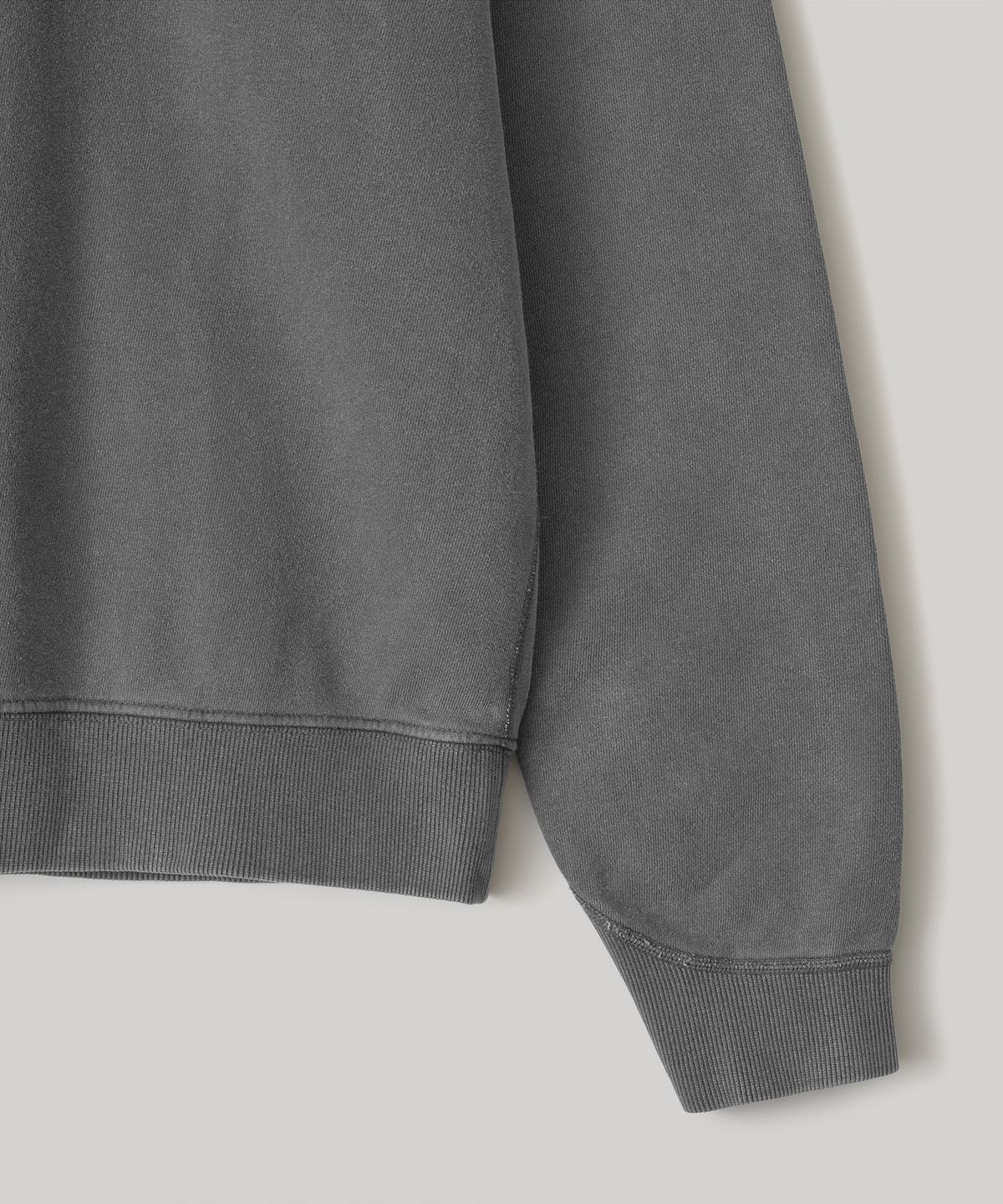 어나더 오피스(ANOTHER OFFICE) Sulfar Dyed 50s SweatShirt (Charcoal)