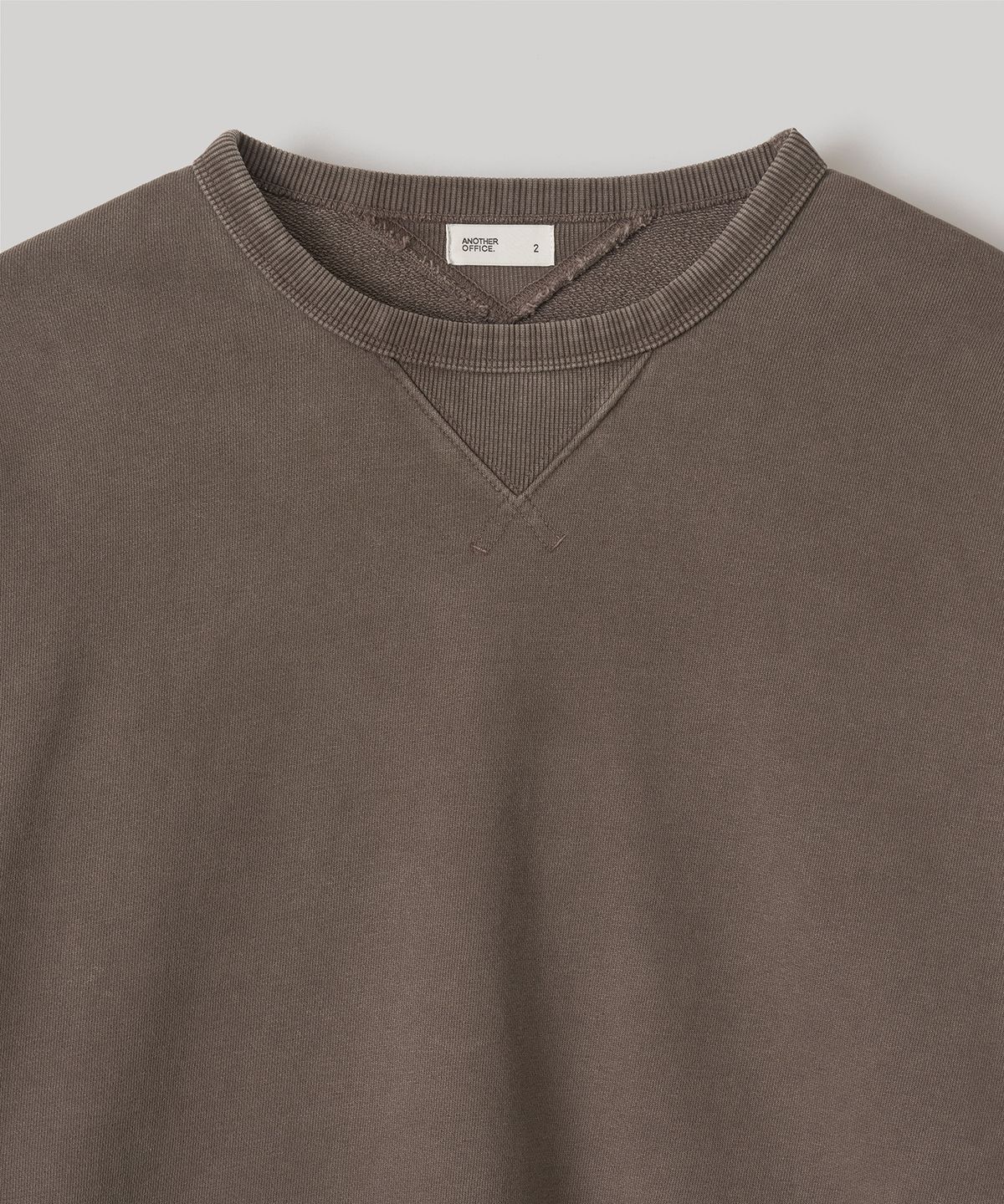 어나더 오피스(ANOTHER OFFICE) Sulfar Dyed 50s SweatShirt (Sepia Brown)
