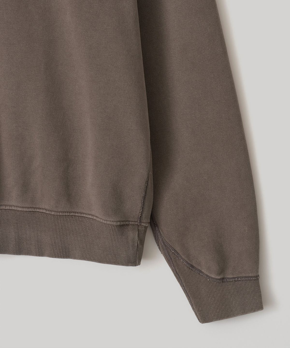어나더 오피스(ANOTHER OFFICE) Sulfar Dyed 50s SweatShirt (Sepia Brown)