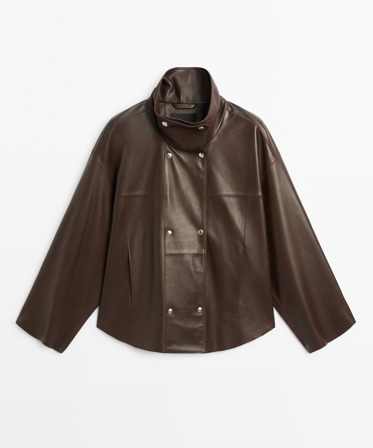 마시모두띠(MASSIMO DUTTI) 플래킷 디테일 나파 가죽 자켓
