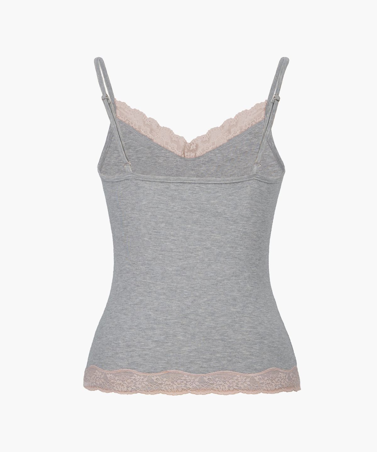 러프넥(ROUGHNECK) Soft Lace Sleeveless Gray