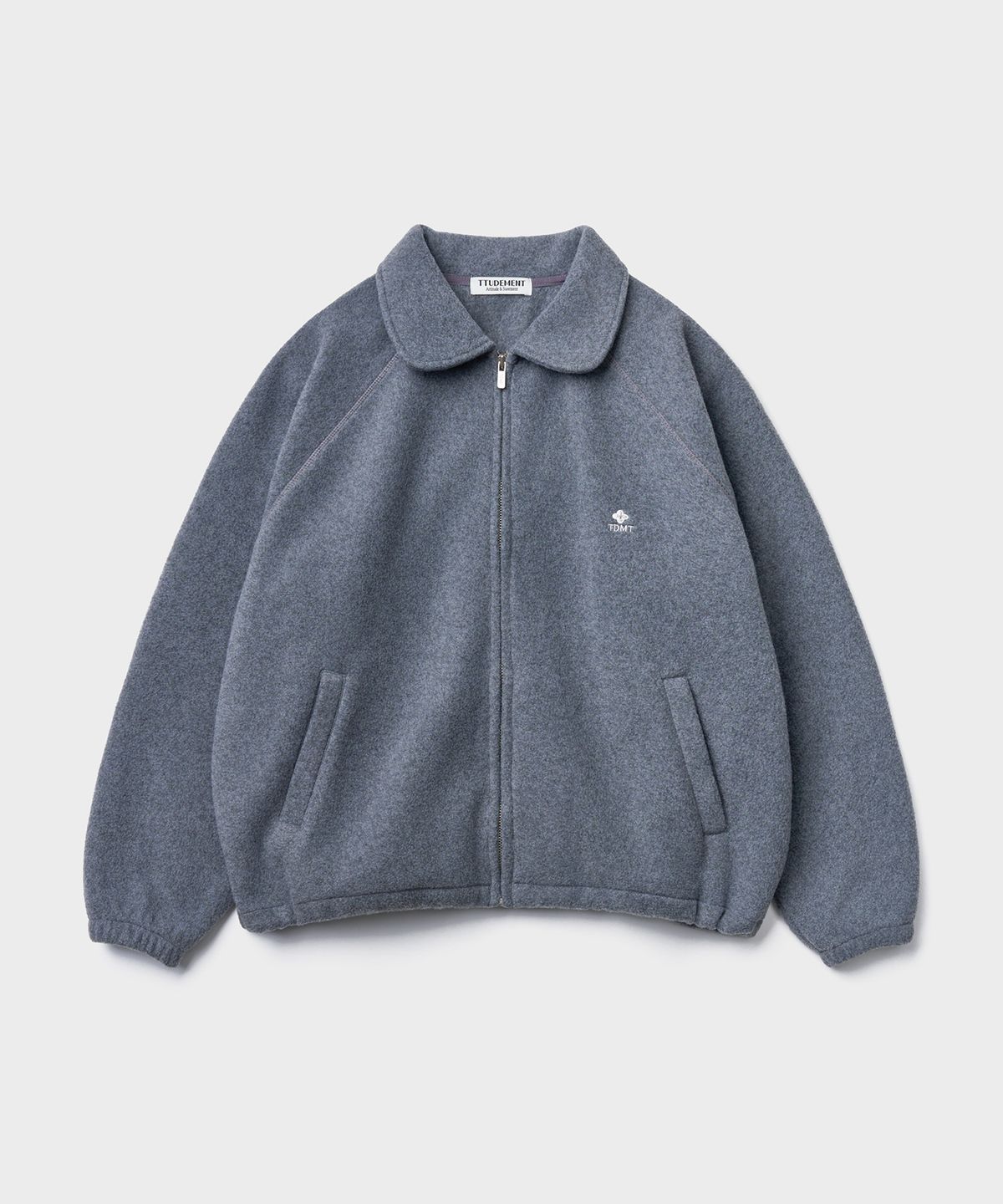 튜드먼트(TTUDEMENT) 50s FLEECE ZIP-UP JUMPER_CHARCOAL