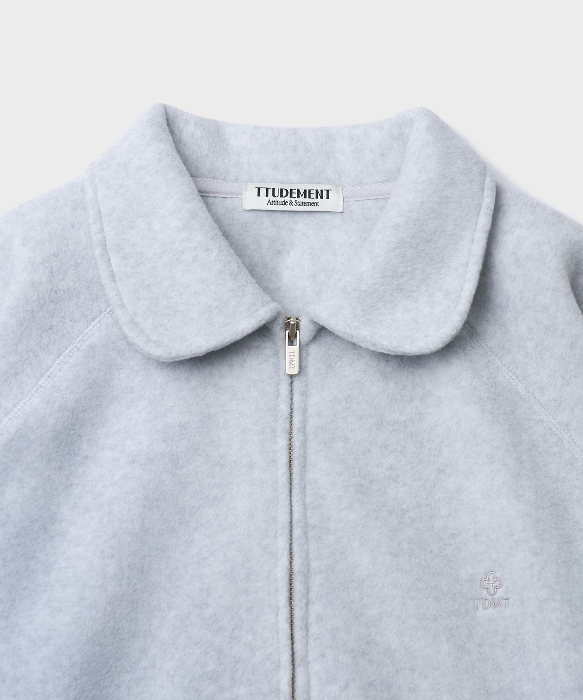 튜드먼트(TTUDEMENT) 50s FLEECE ZIP-UP JUMPER_LIGHT GREY
