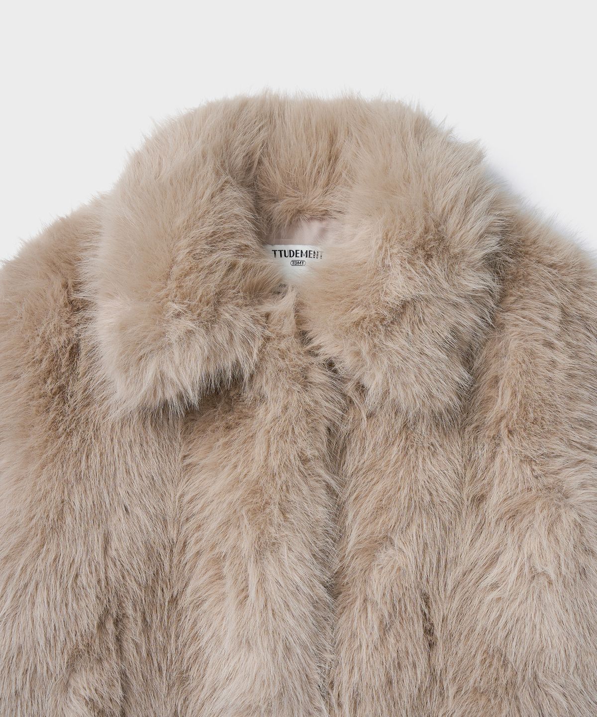 튜드먼트(TTUDEMENT) FAUX FUR SHORT JACKET_BEIGE
