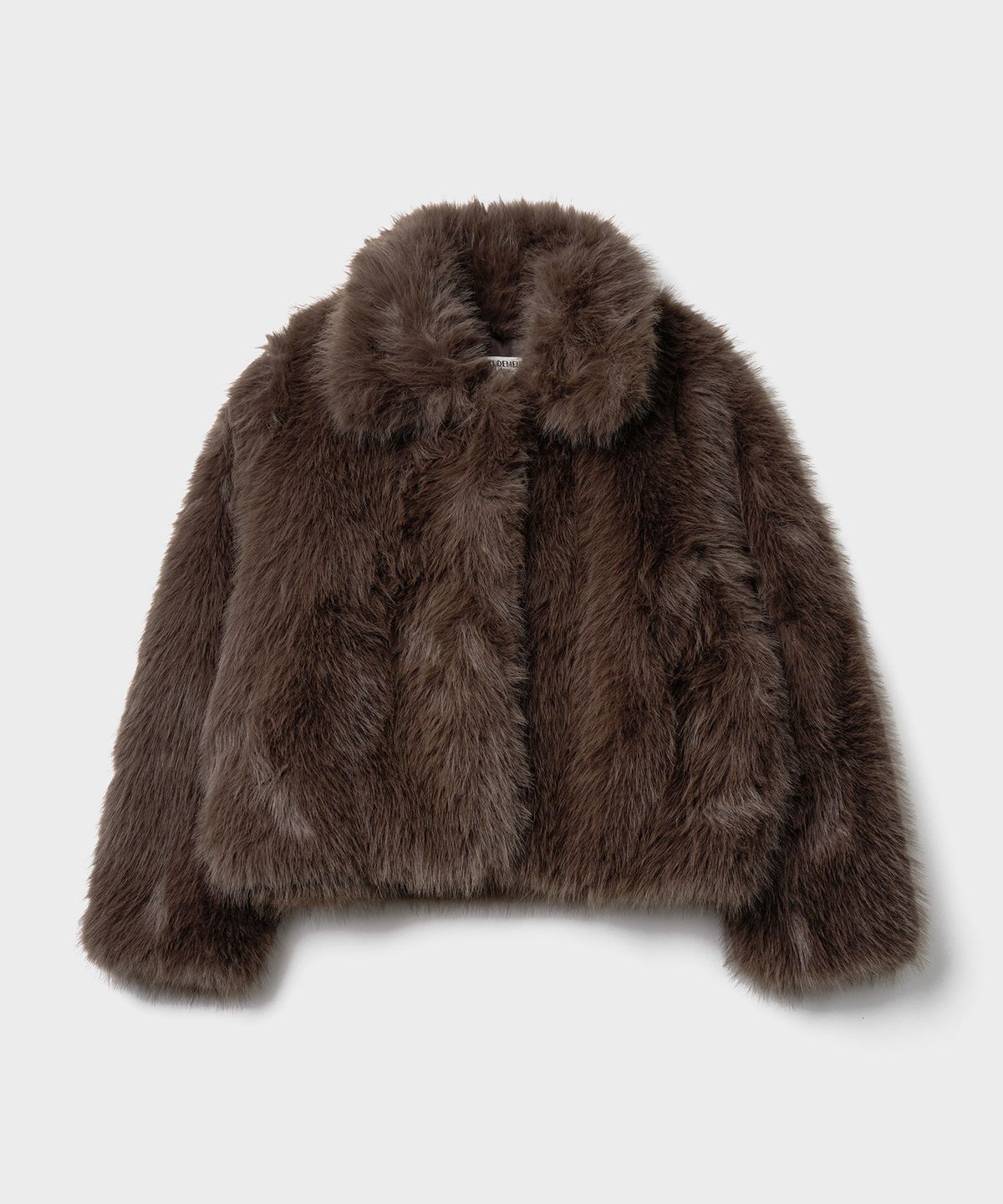 튜드먼트(TTUDEMENT) FAUX FUR SHORT JACKET_BROWN