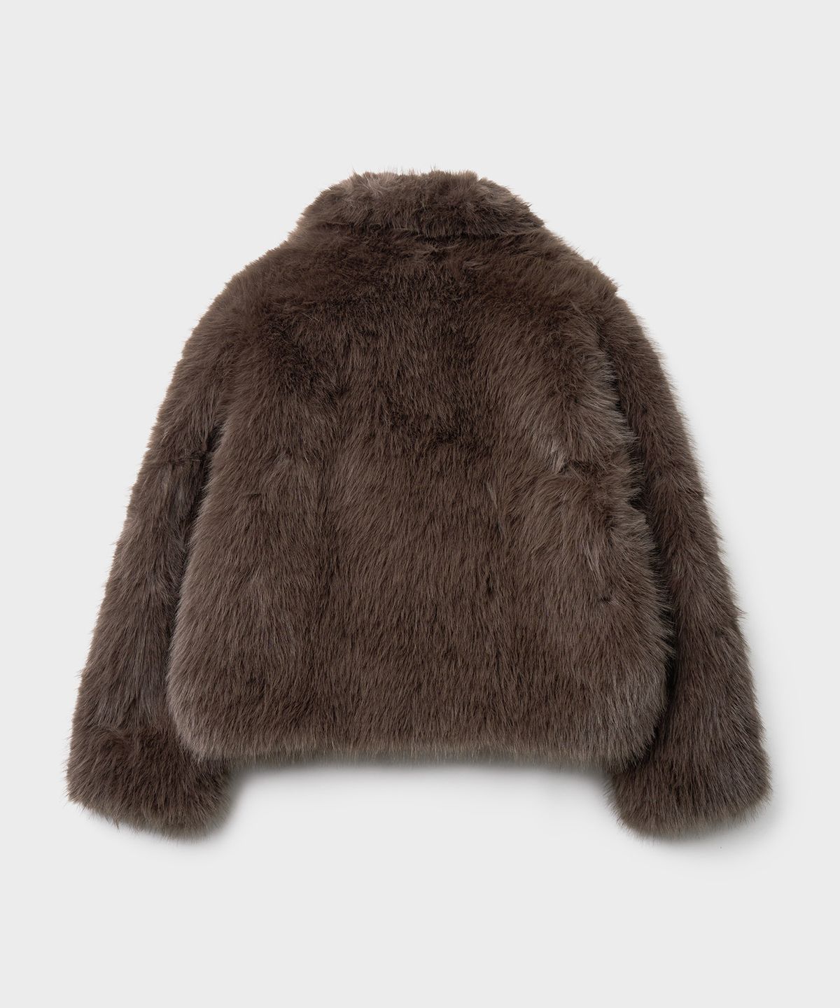 튜드먼트(TTUDEMENT) FAUX FUR SHORT JACKET_BROWN