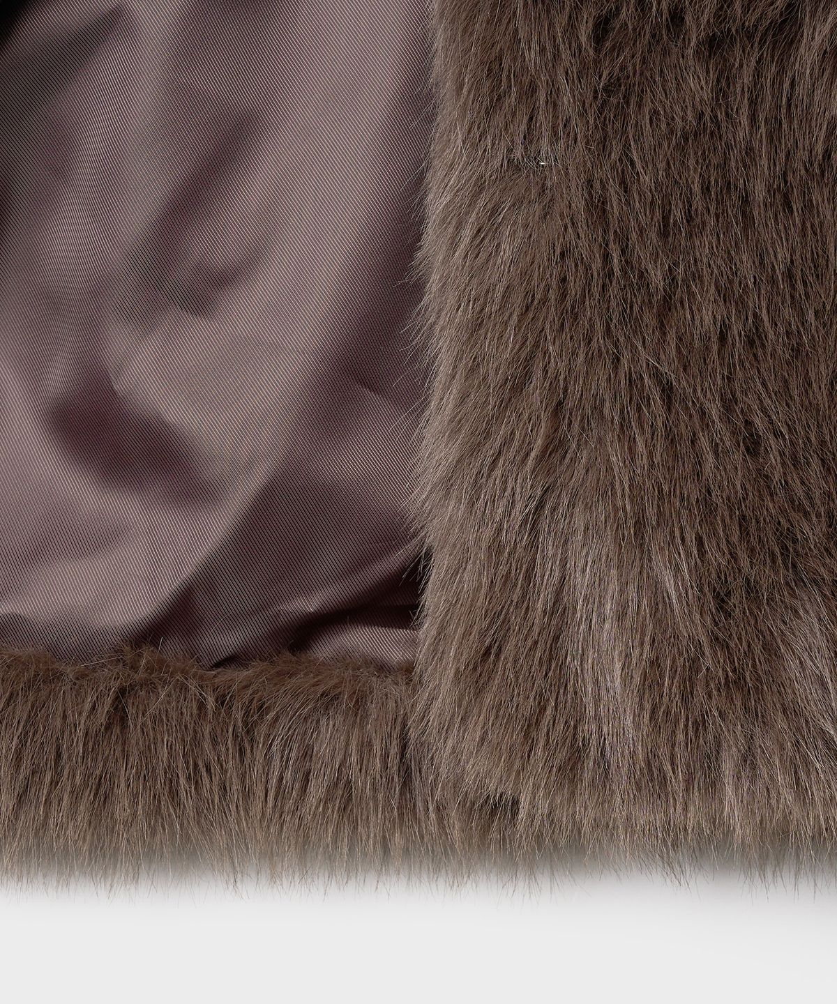 튜드먼트(TTUDEMENT) FAUX FUR SHORT JACKET_BROWN