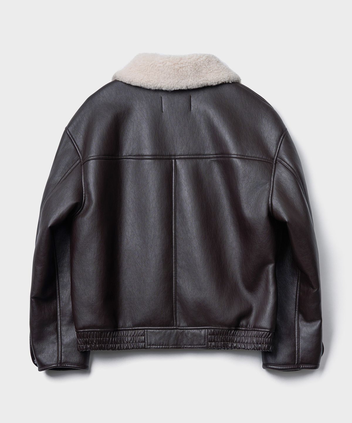 튜드먼트(TTUDEMENT) FAUX LEATHER BOMBER MUSTANG_BROWN