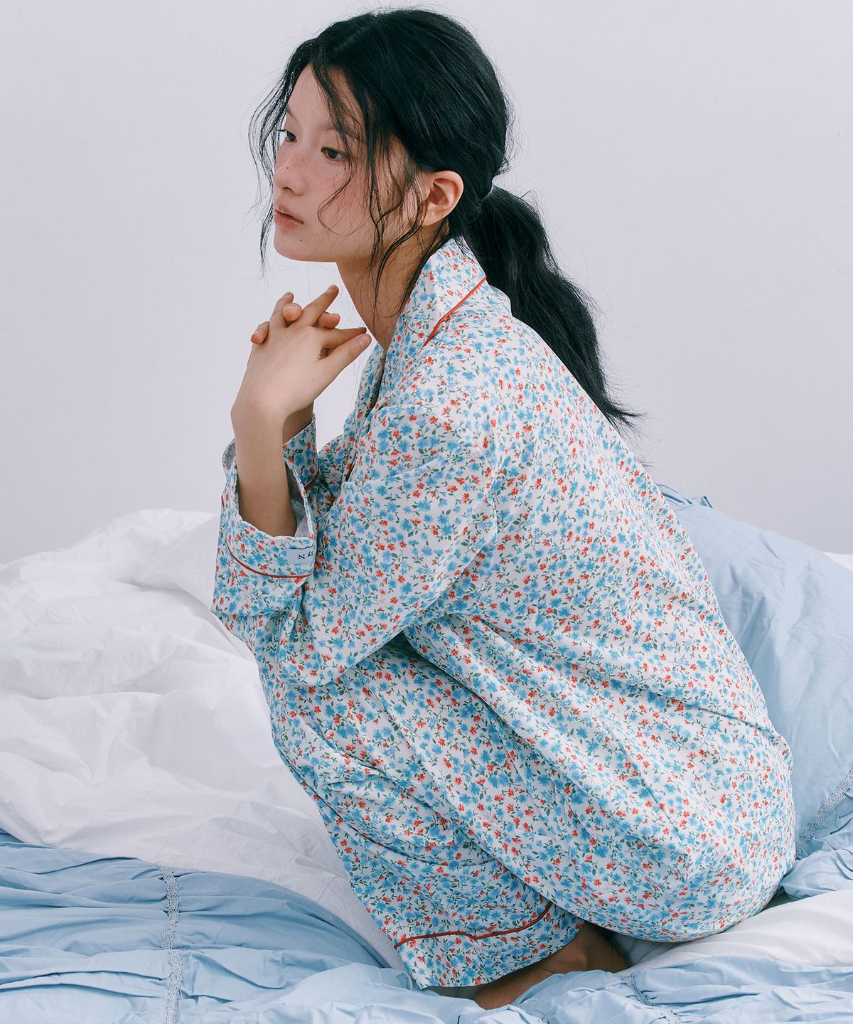 주디앤(JUDYN) 레이비 여성 클린핏 긴팔 잠옷 파자마 세트