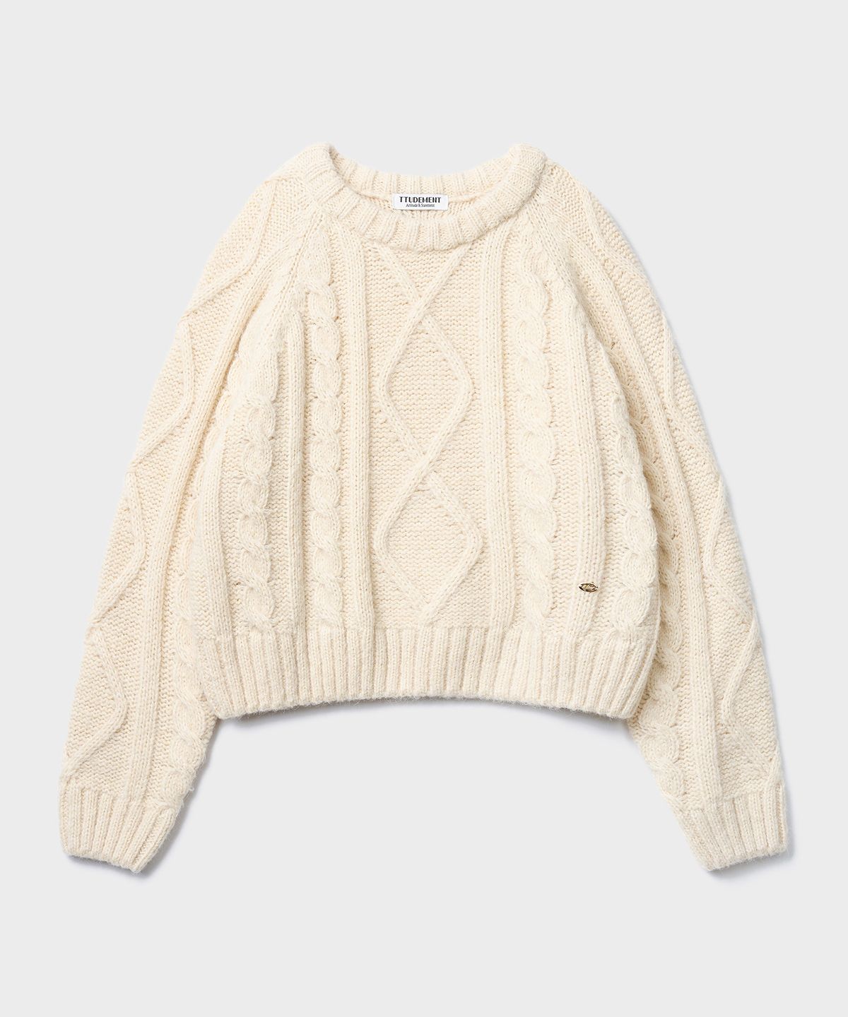 튜드먼트(TTUDEMENT) CABLE KNIT PULLOVER_BUTTER