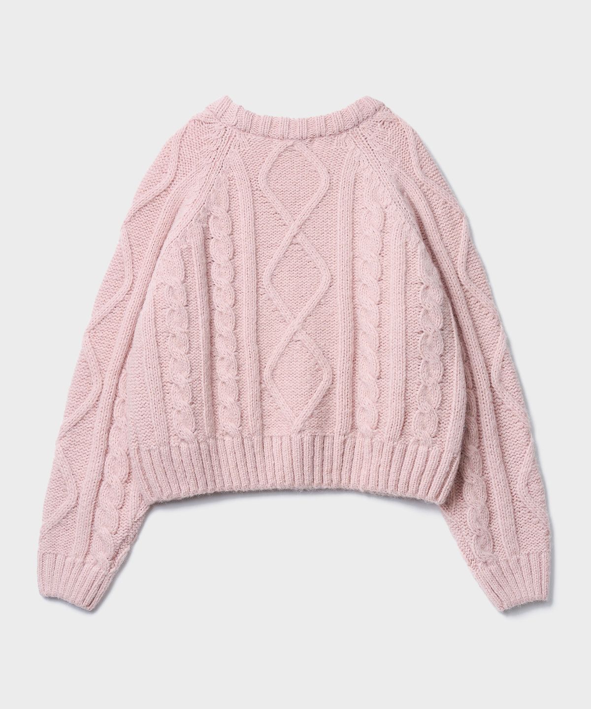 튜드먼트(TTUDEMENT) CABLE KNIT PULLOVER_PINK