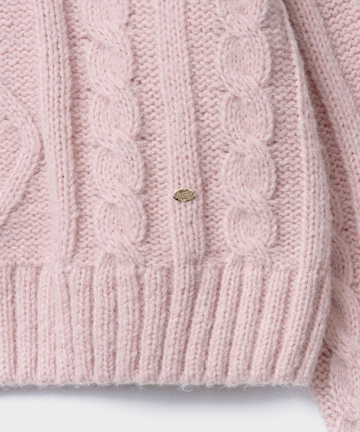 튜드먼트(TTUDEMENT) CABLE KNIT PULLOVER_PINK