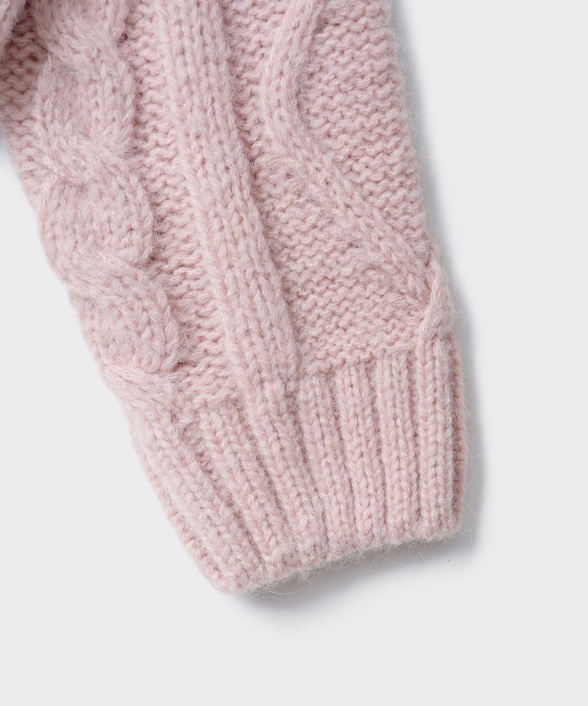 튜드먼트(TTUDEMENT) CABLE KNIT PULLOVER_PINK