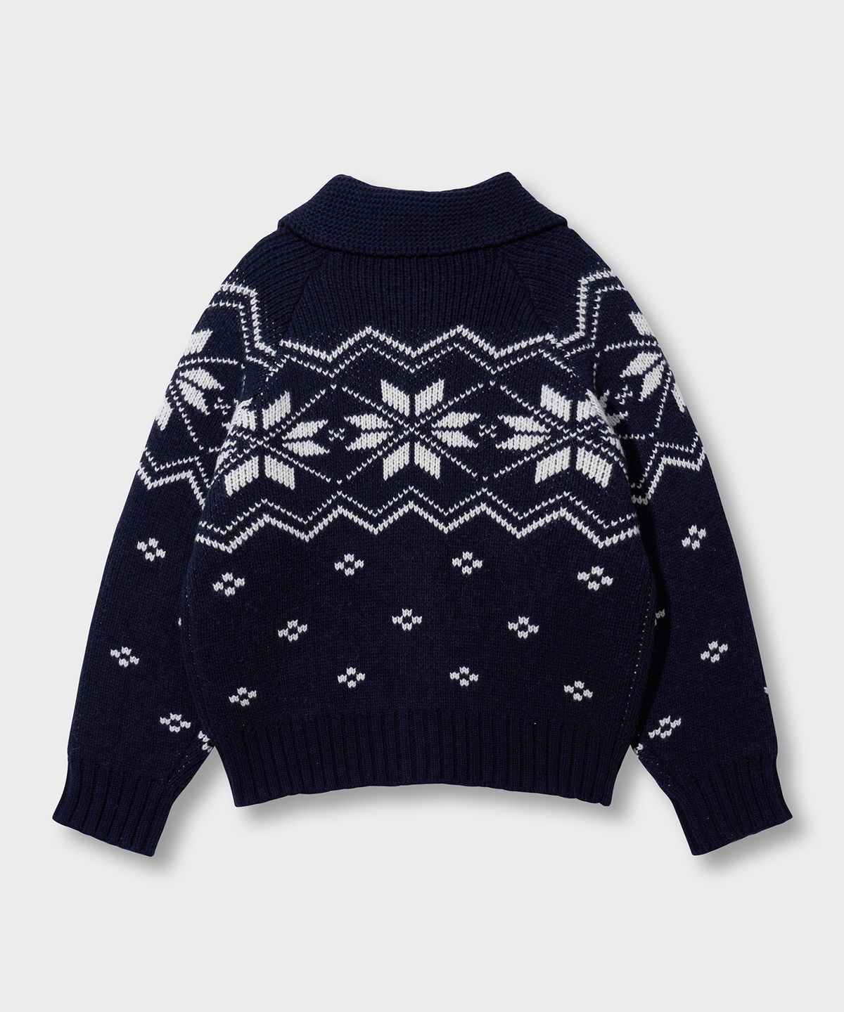 튜드먼트(TTUDEMENT) NORDIC PATTERN ZIP-UP_NAVY