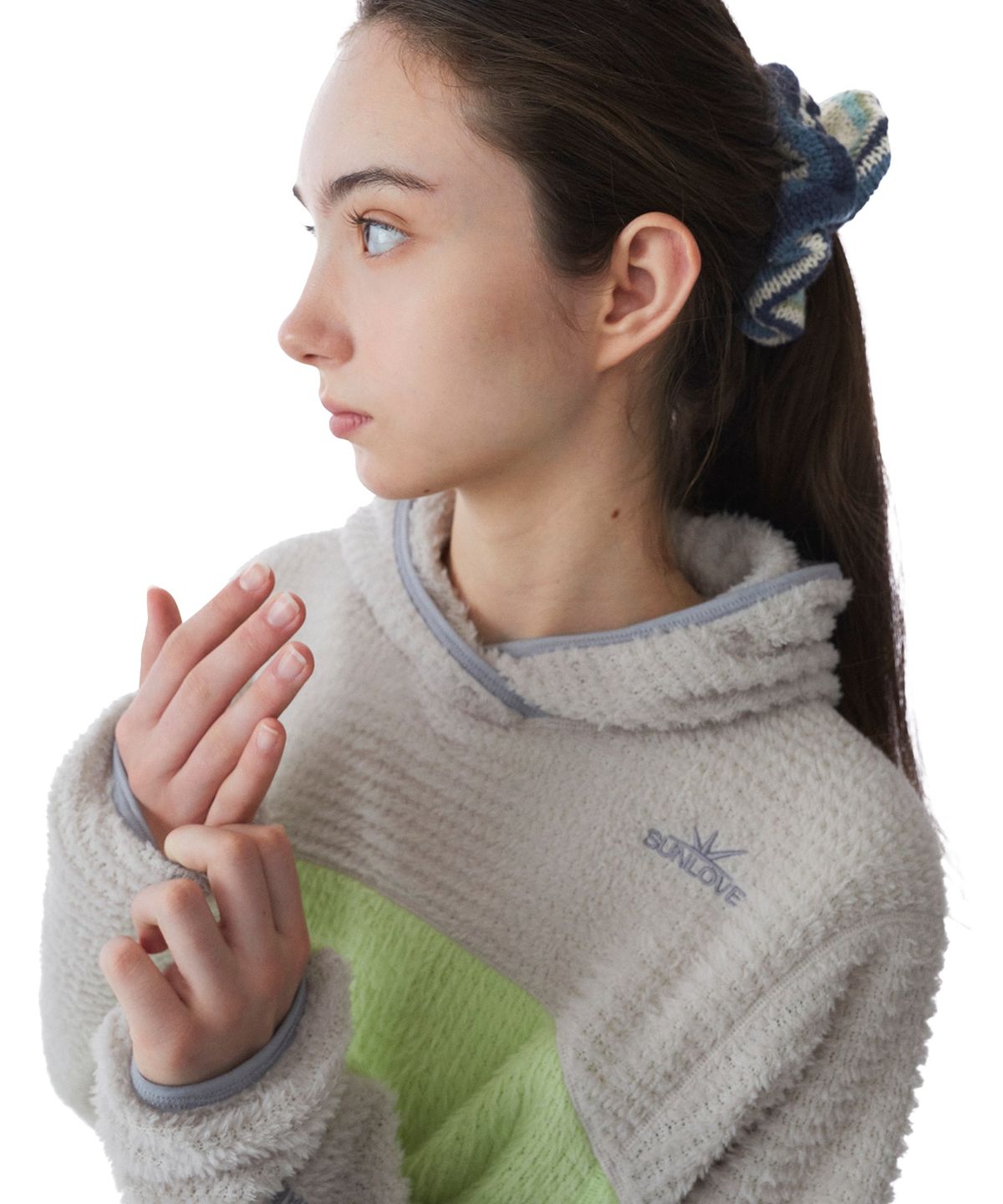 썬러브투어(SUNLOVETOUR) Crochet Scrunchie Navy