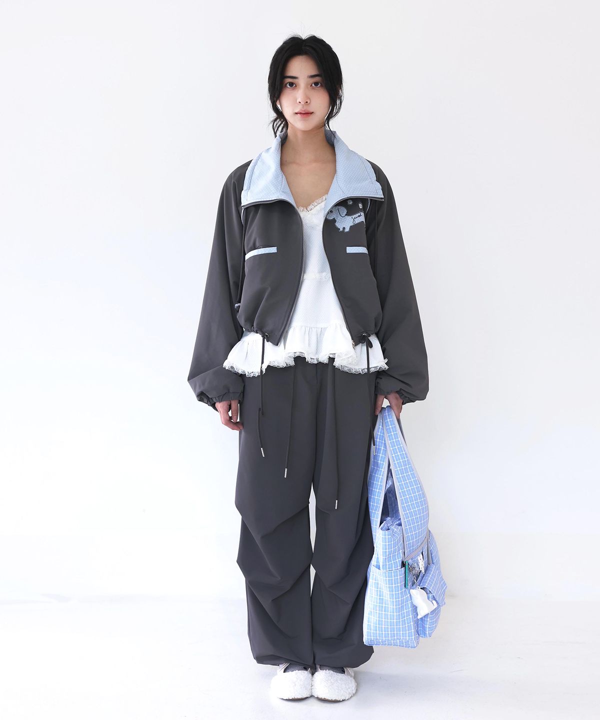 시월107(SIWL107) SIWL Track Jumper (Dark Grey)