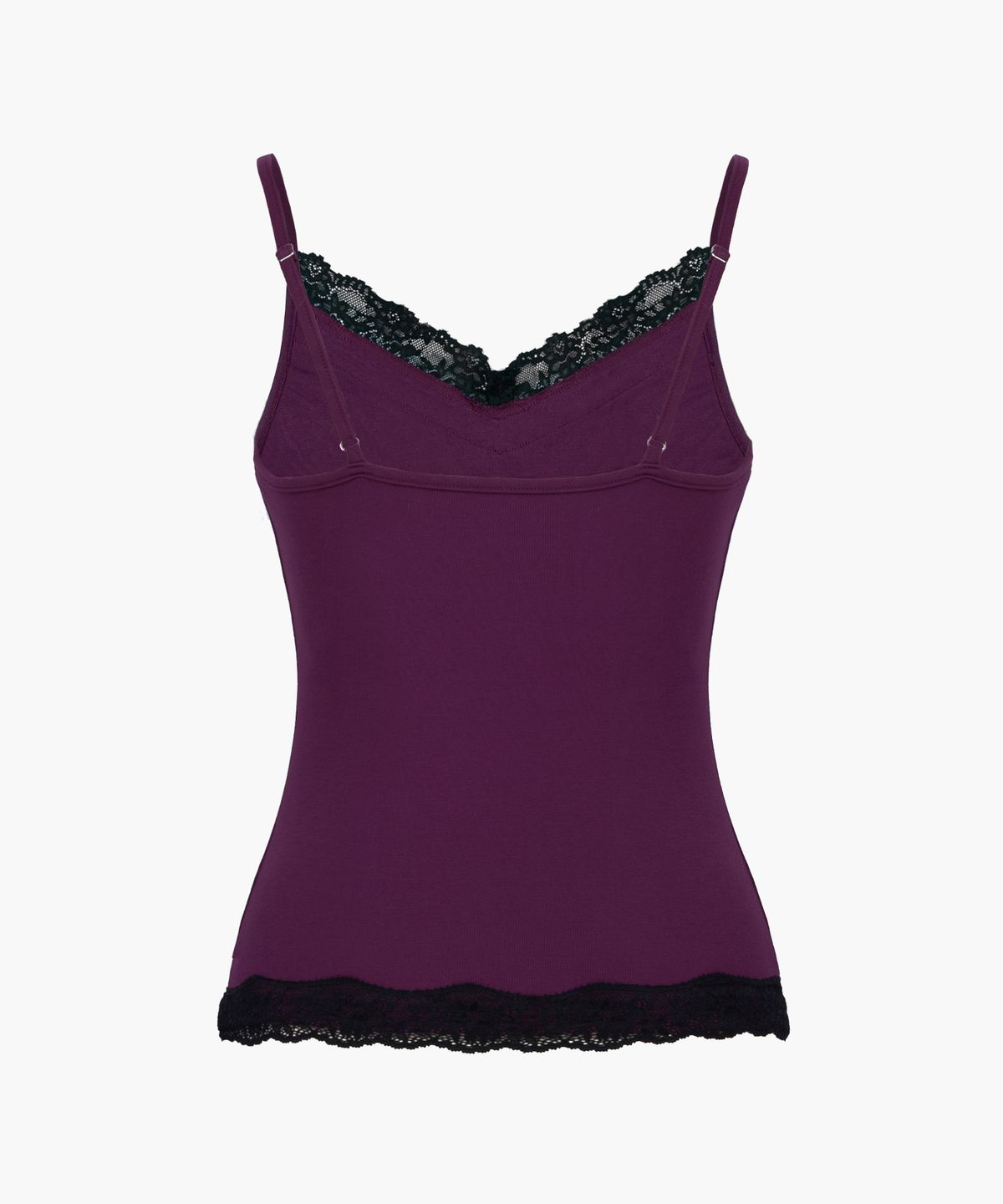 러프넥(ROUGHNECK) Soft Lace Sleeveless Plum