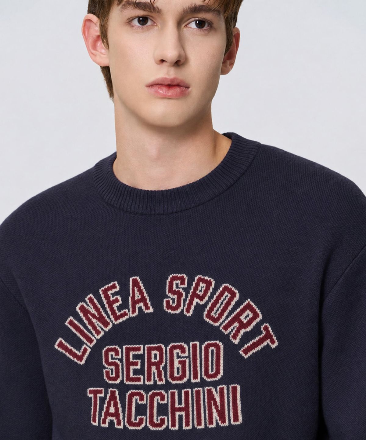 세르지오 타키니(SERGIO TACCHINI) M 라운드 그래픽 스웨터 (Navy)