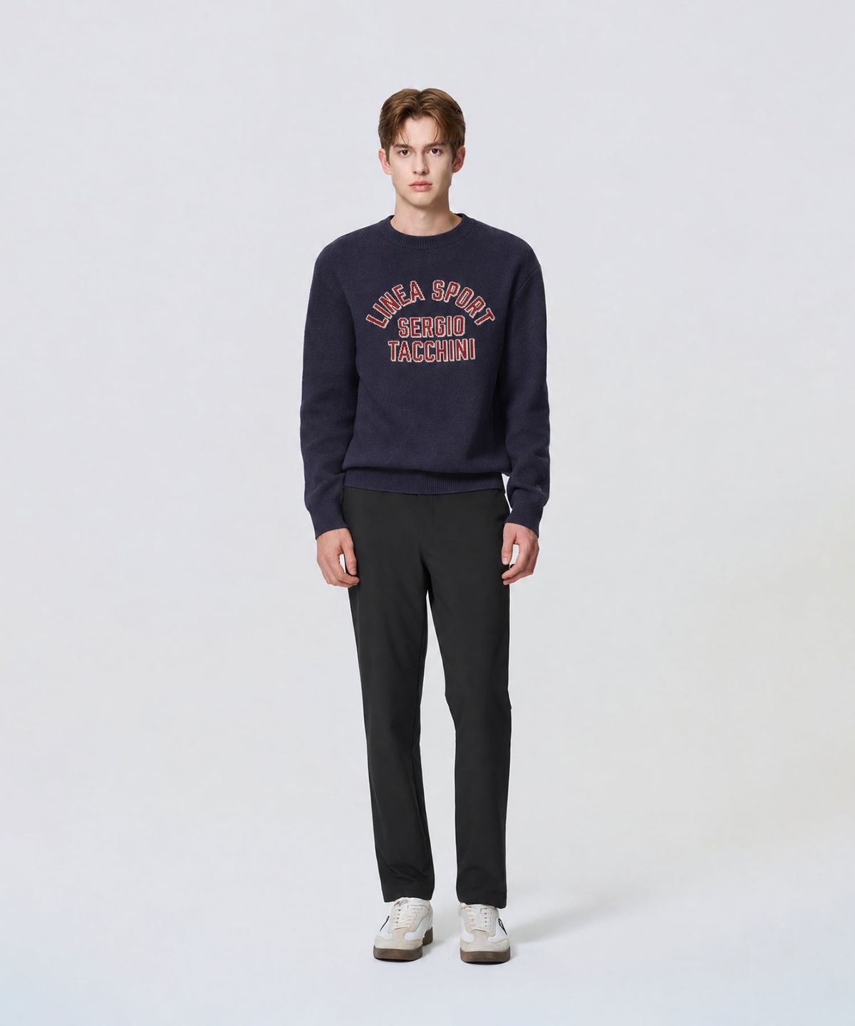 세르지오 타키니(SERGIO TACCHINI) M 라운드 그래픽 스웨터 (Navy)
