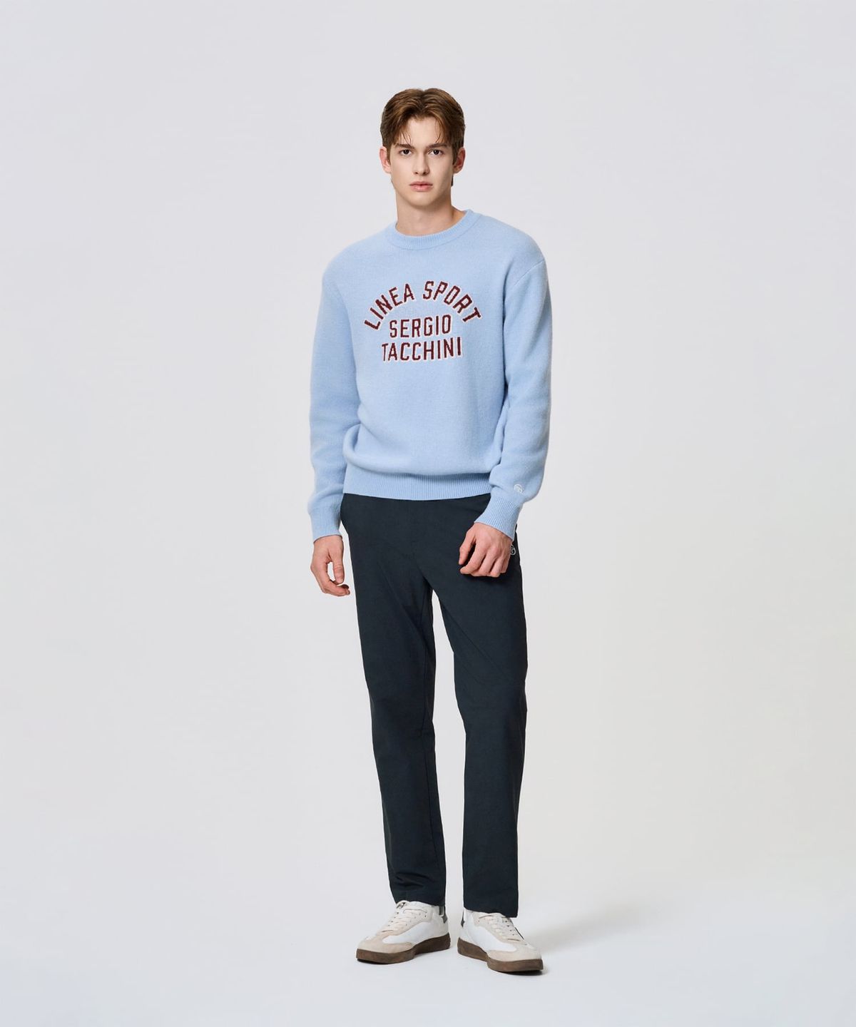 세르지오 타키니(SERGIO TACCHINI) M 라운드 그래픽 스웨터 (Indigo)