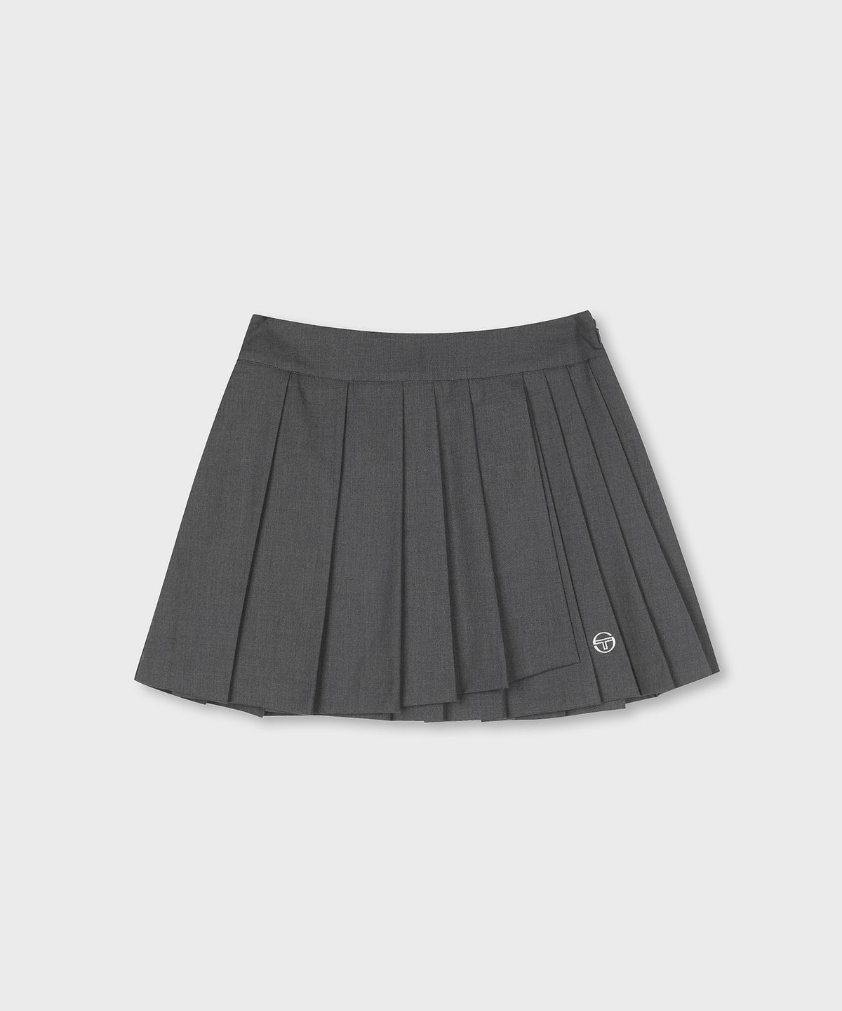 세르지오 타키니(SERGIO TACCHINI) W 클래식 언발란스 플리츠 스커트 (D.Charcoal Grey)
