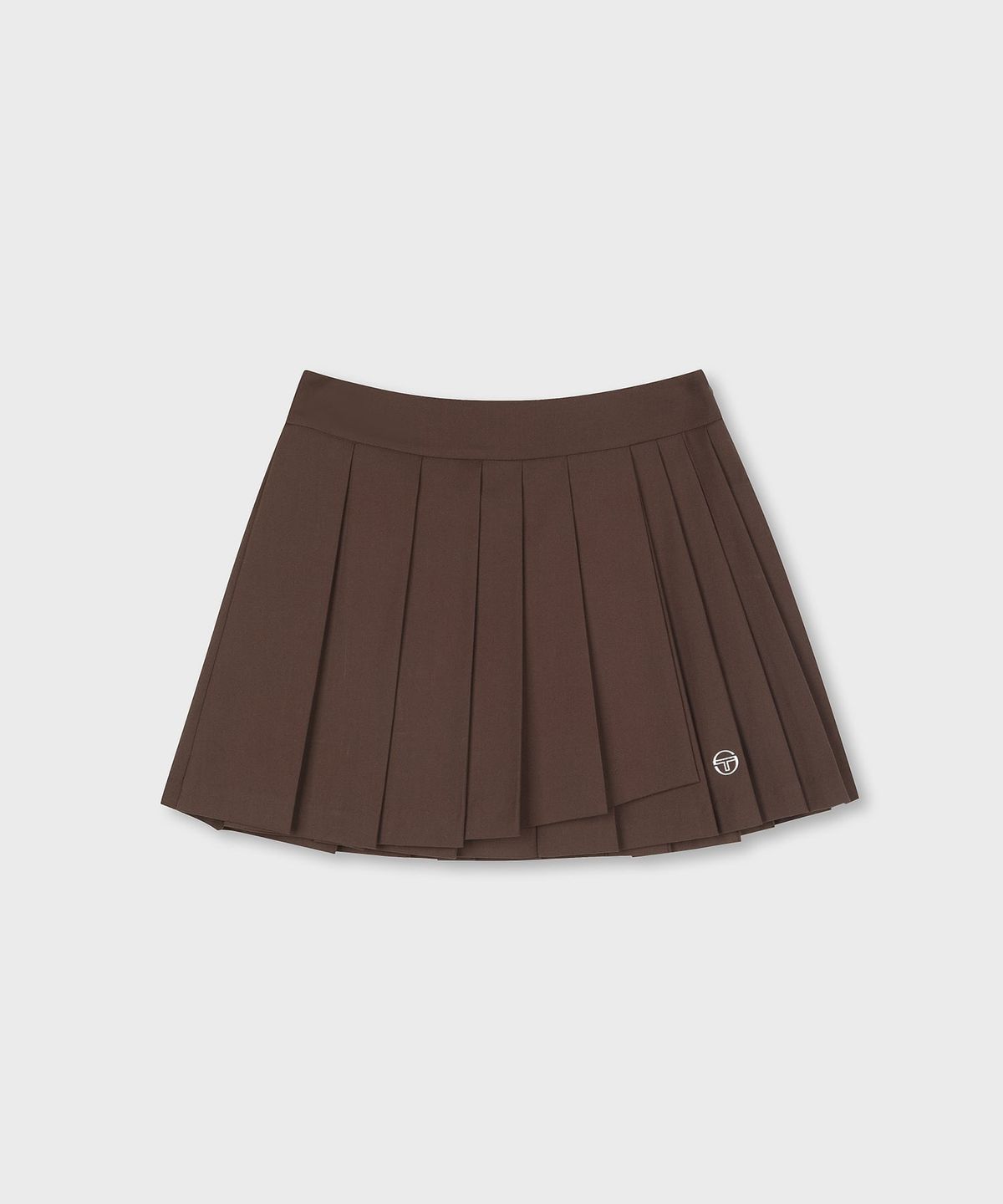 세르지오 타키니(SERGIO TACCHINI) W 클래식 언발란스 플리츠 스커트 (D.Brown)