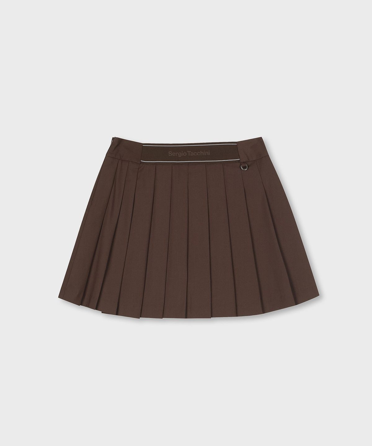 세르지오 타키니(SERGIO TACCHINI) W 클래식 언발란스 플리츠 스커트 (D.Brown)