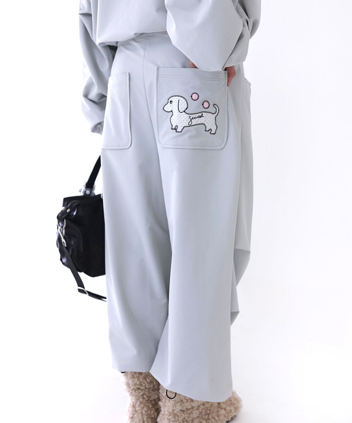 시월107(SIWL107) SIWL Track Pants (Light Grey)