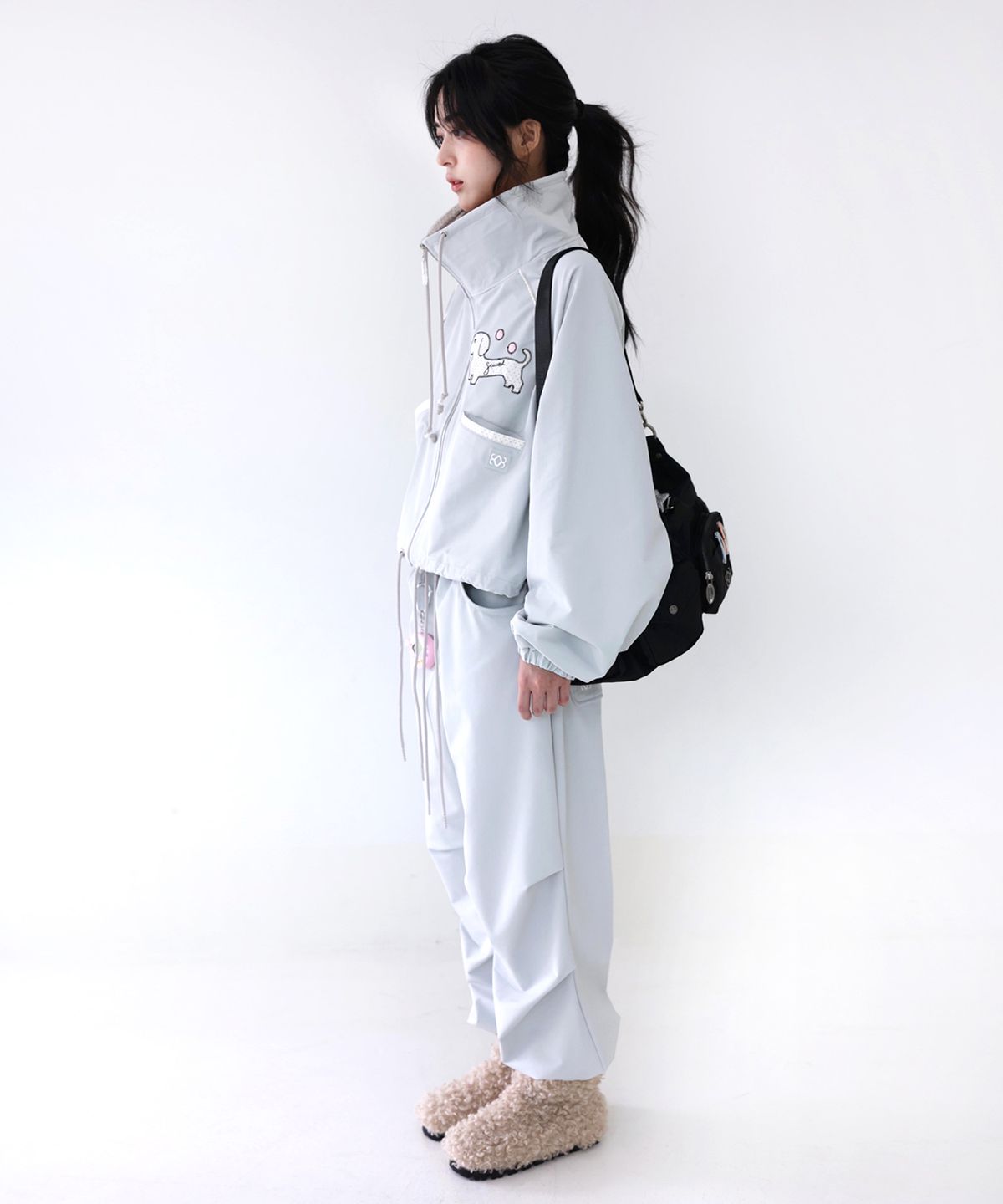 시월107(SIWL107) SIWL Track Pants (Light Grey)