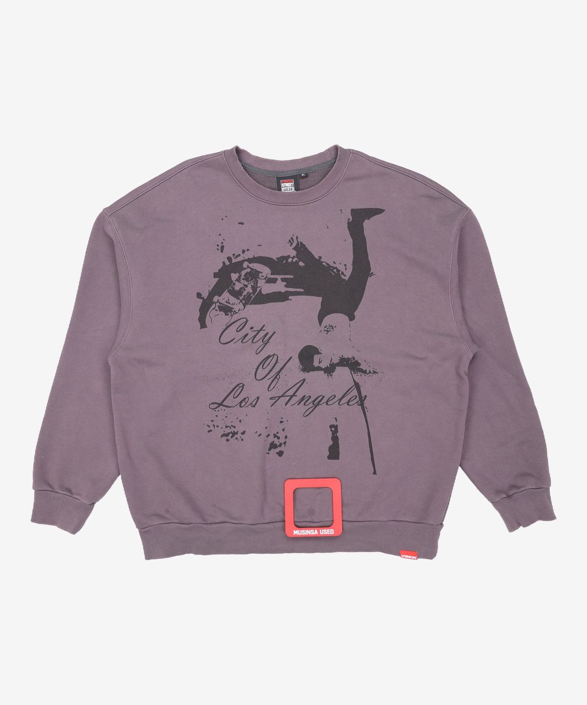 비전스트릿웨어(VISION STREETWEAR) VSW Fell Down Crewneck Onix Black XL