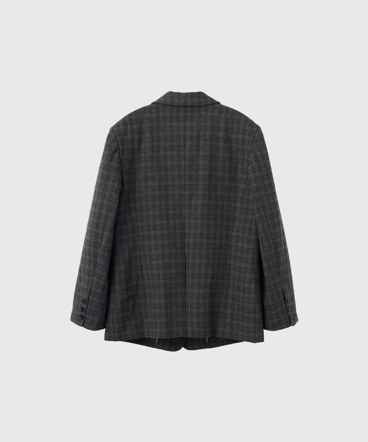 제너럴아이디어(GENERALIDEA) 루즈핏 울 체크 자켓 [GREY] / GF3LJK511