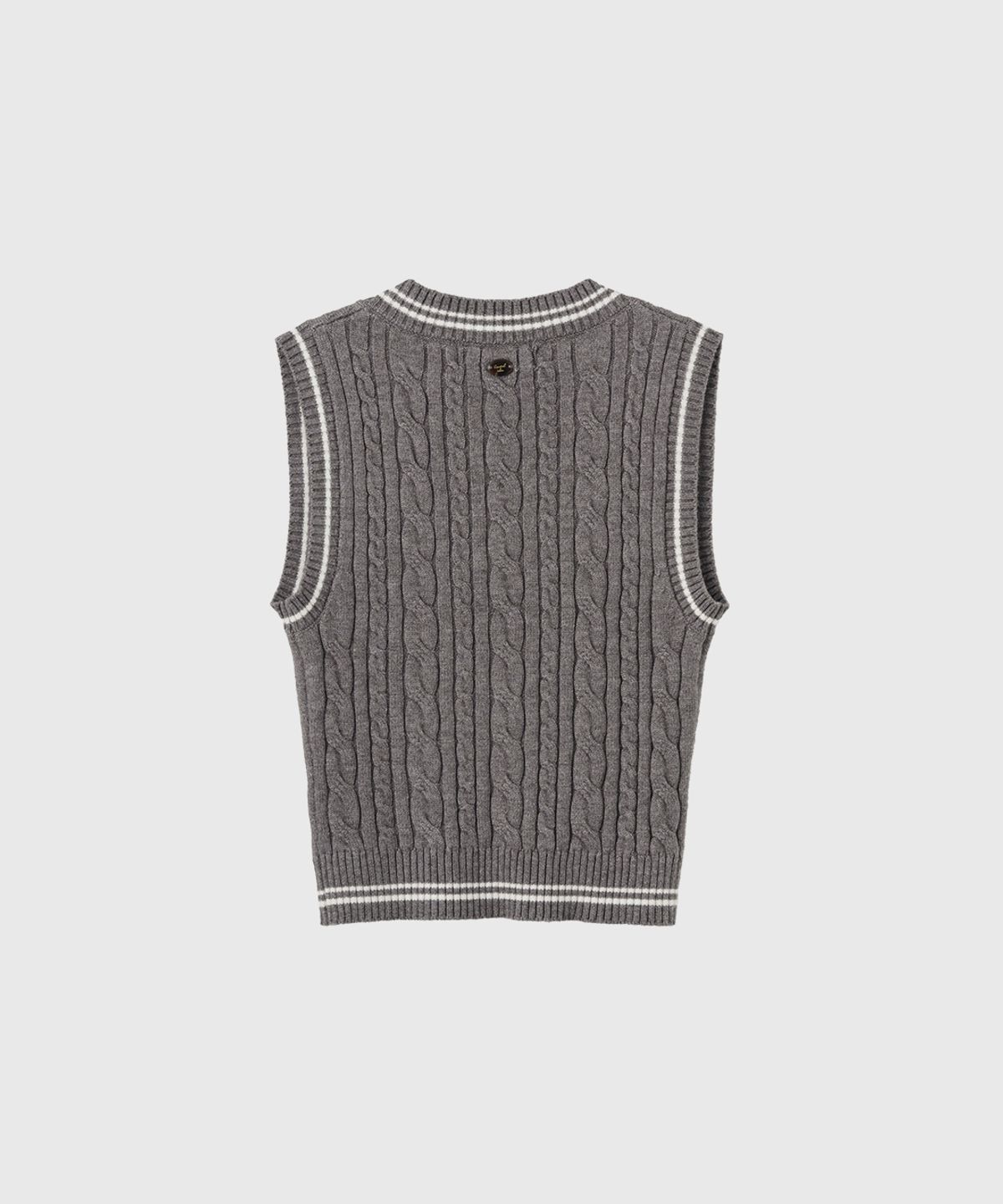 제너럴아이디어(GENERALIDEA) 케이블 니트 베스트 [MELANGE GREY] / GF3LKV511