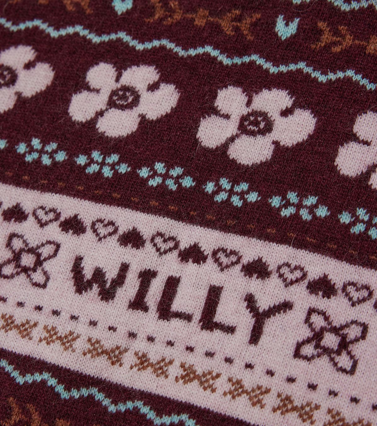 와키윌리(WACKY WILLY) 우먼스 노르딕 풀오버 핑크