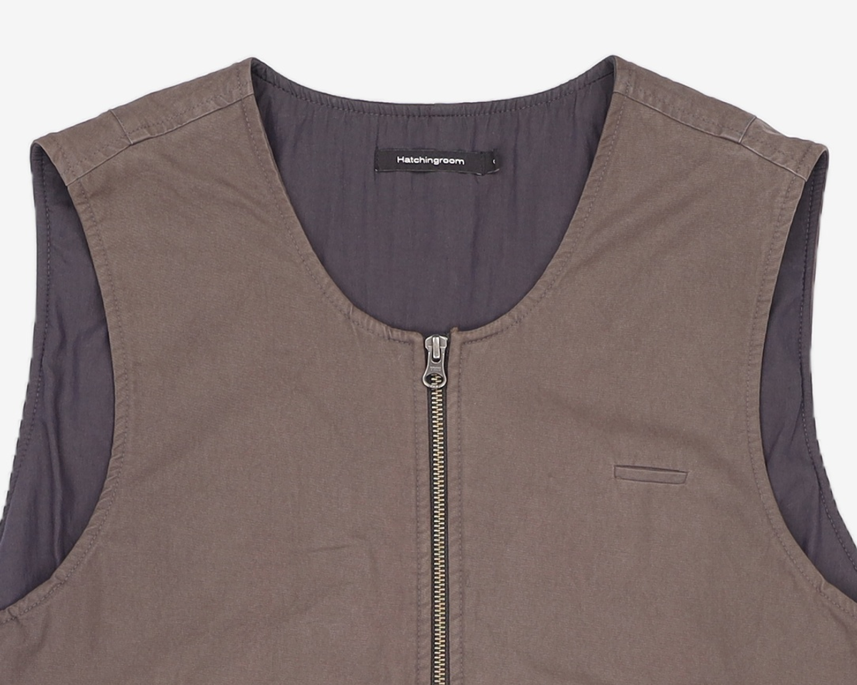 해칭룸(HATCHINGROOM) VTG Layering Vest Dyed Grey S