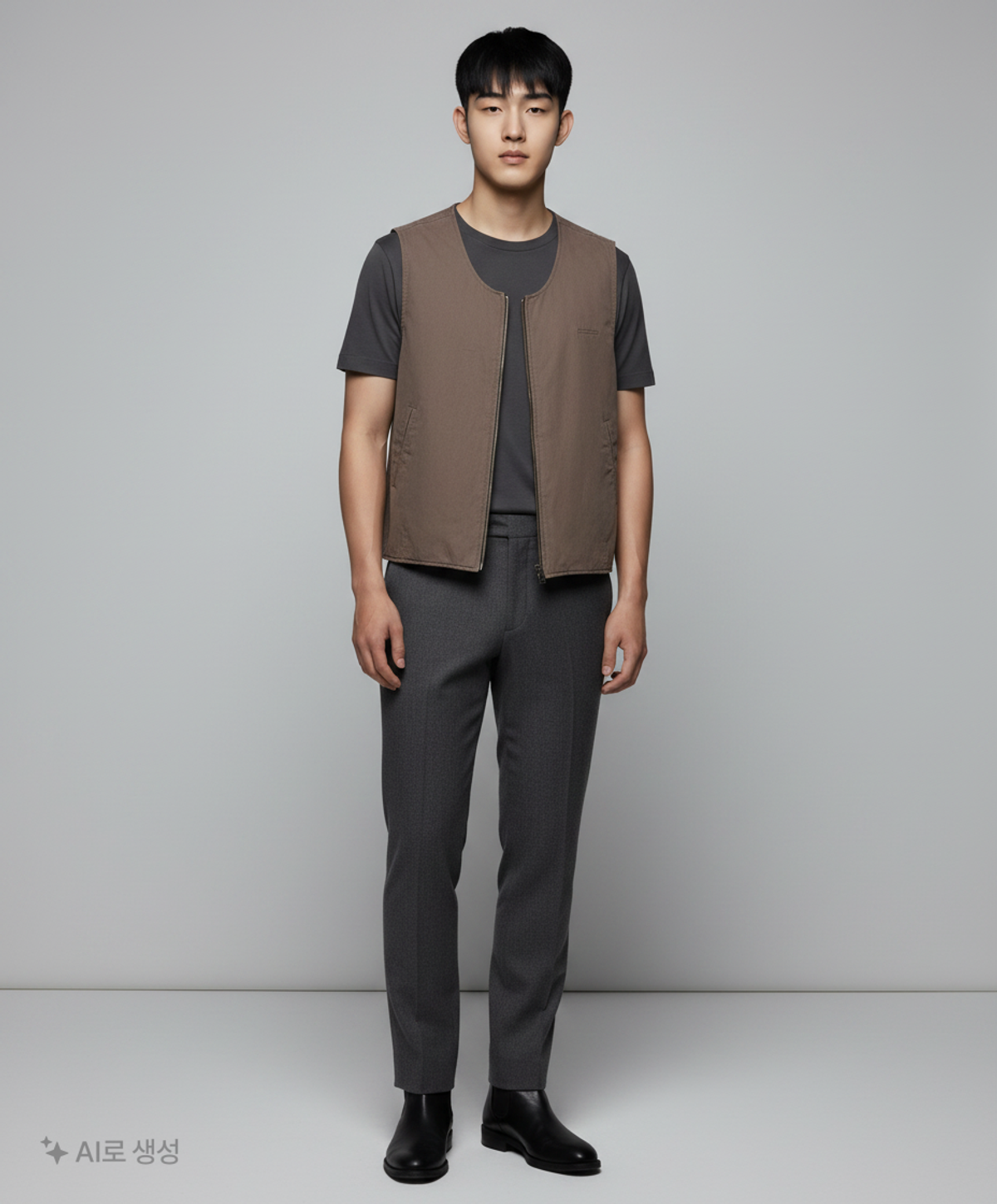 해칭룸(HATCHINGROOM) VTG Layering Vest Dyed Grey S