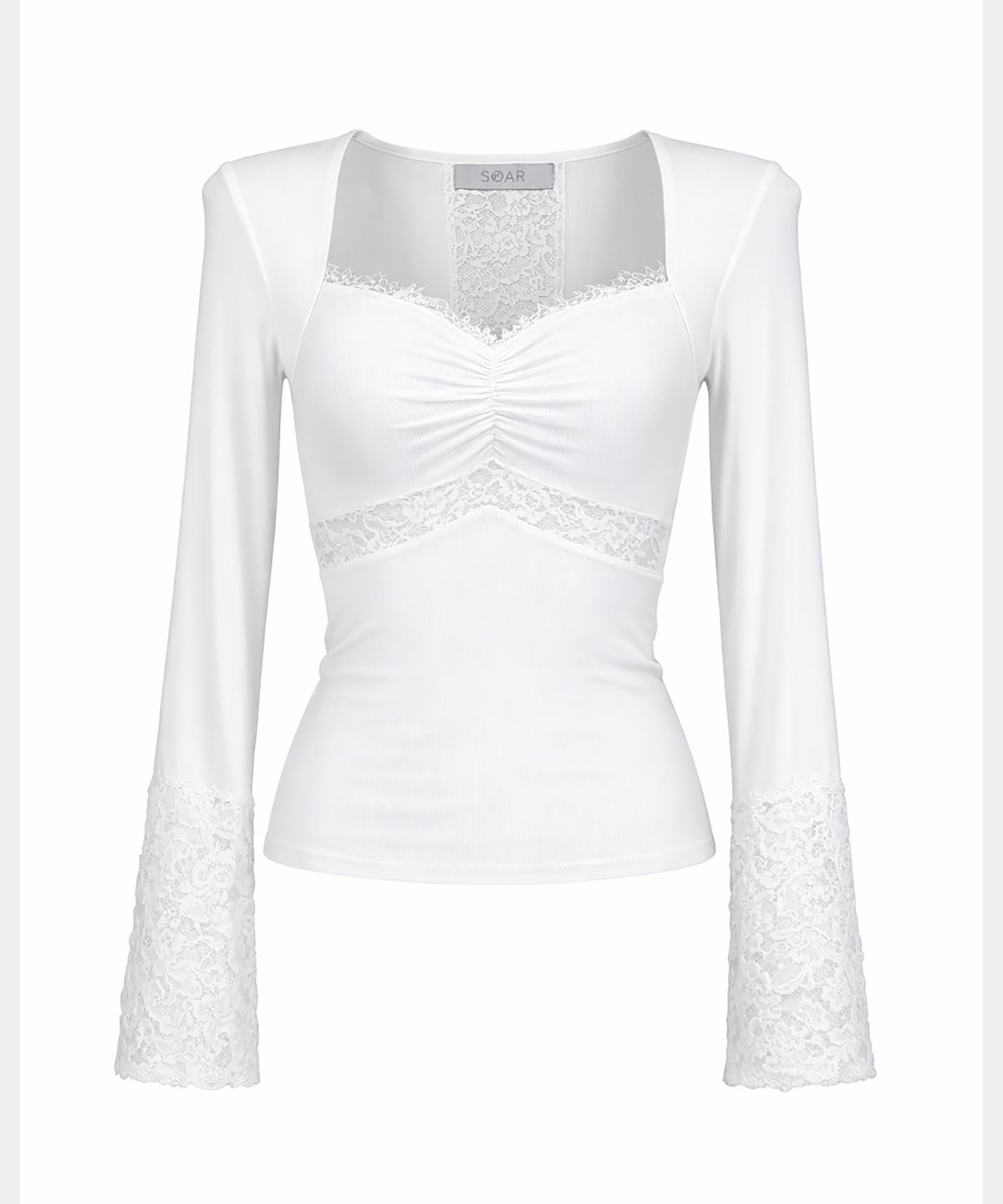 쇠아(SØAR) Race Godic rayer top (WHITE)