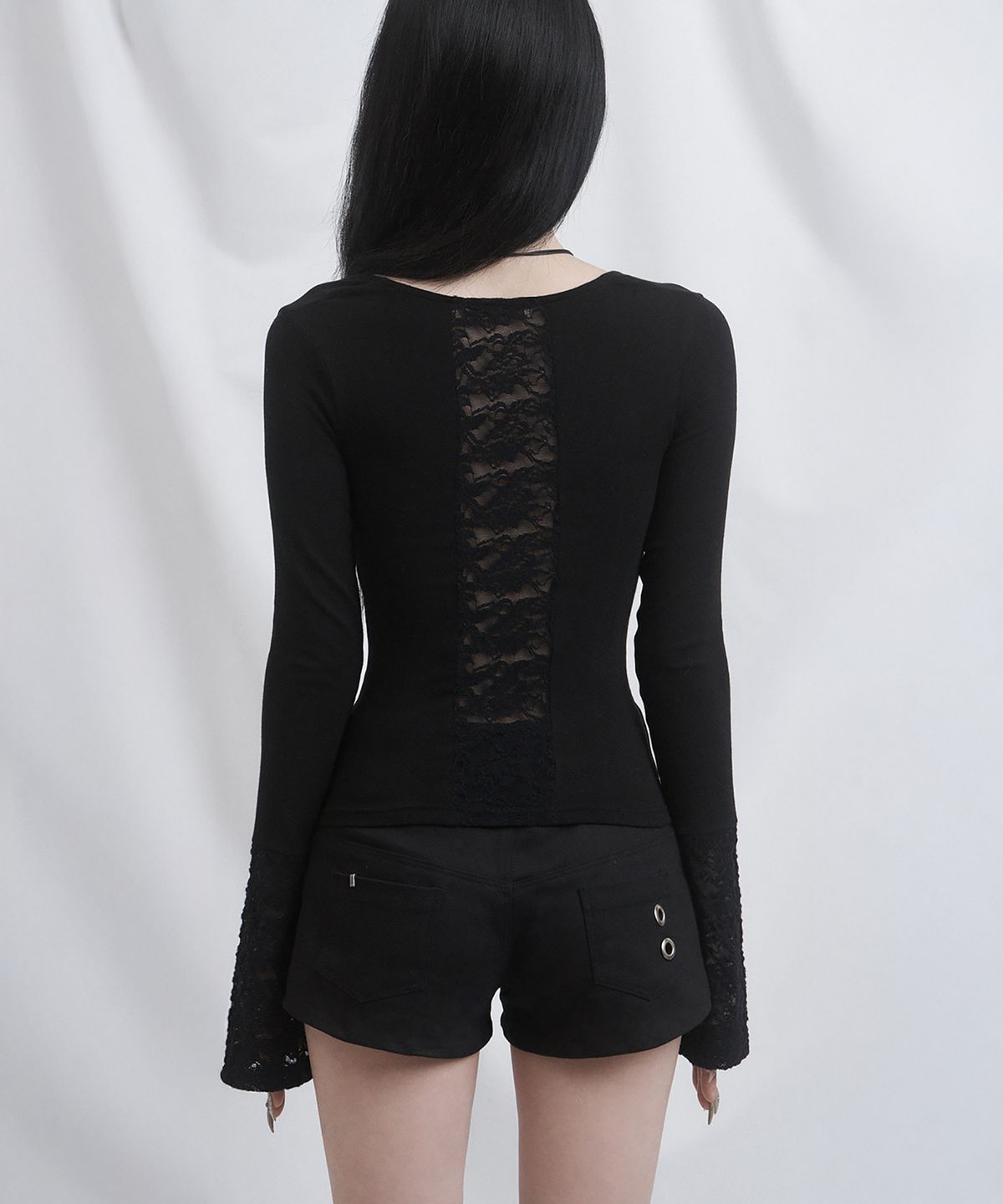 쇠아(SØAR) Race Godic rayer top (BLACK)