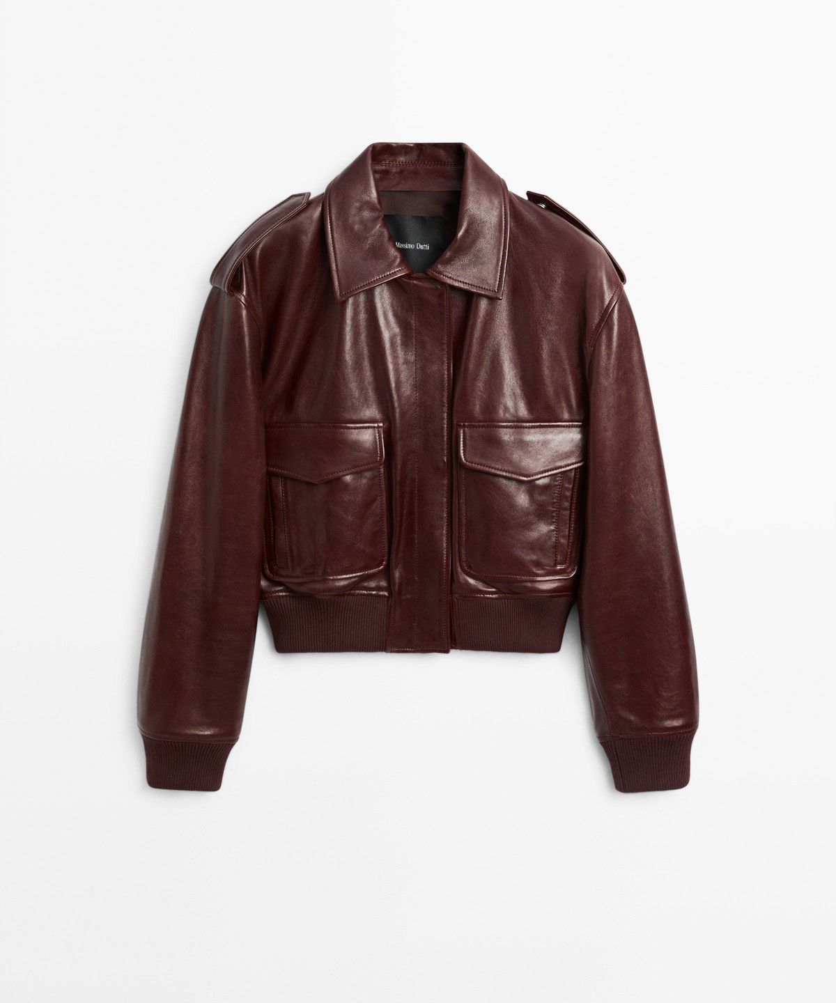 마시모두띠(MASSIMO DUTTI) 포켓 디테일 나파 가죽 자켓